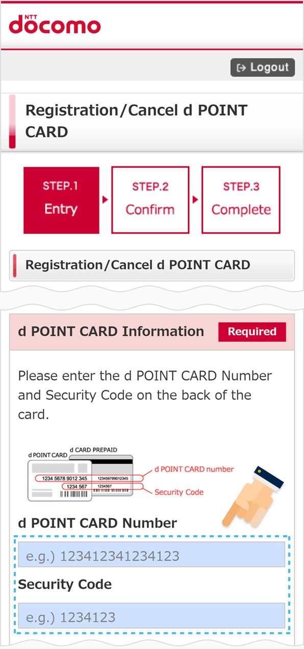 How to add d POINT CARD